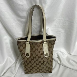Gucci beige GG monogram canvas Jackie handbag